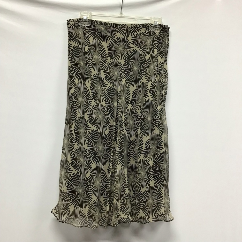 100% Silk Daisy Print Skirt